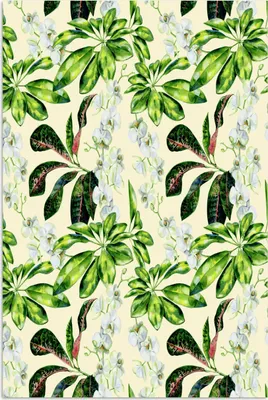 Produktbild von MuchoWow® Poster Vintage - Blätter - Grün 120x180 cm - Kunstposter