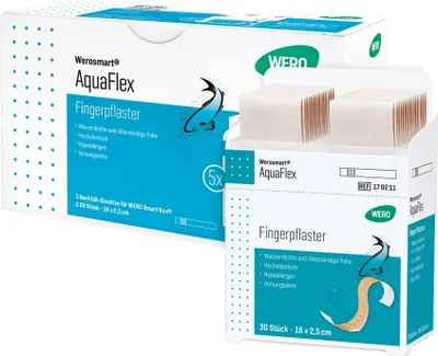 Produktbild von AquaFlex Fingerpflaster, 16 x 2,5 cm, 5 x 30 Stk