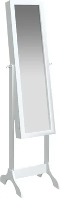 Image de Miroir sur pied blanc 34x37x146 cm
