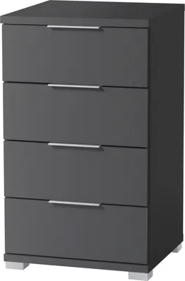 Produktbild von Nachtkommode >Smilla< in Graphit, Melamin - 46x79x42cm (BxHxT)