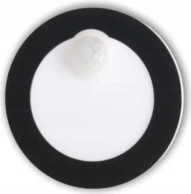 Obrázek produktu pro Noční světlo - osvětlení schodiště - 230V IP20 - s detektorem pohybu - černé - kulaté - LED žárovka G4 neutrální bílá 4000K v sadě