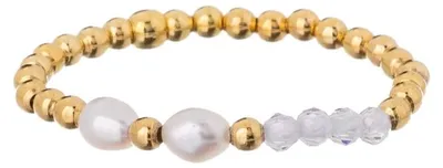 Obrázok produktu pre Pozlátený prsteň s pravou perlou AL4815-Oro – obvod: 53 mm