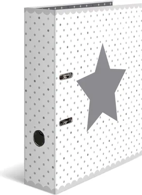 Image de Classeur à pochettes Herma A4 « Stars », blanc à pois