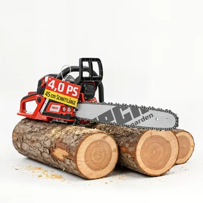 Produktbild von Kettensäge Motorsäge Benzin HECHT 62 | 45cm Schwert 40cm Schnitt Länge | 2,9kW / 4PS | S20,8 m/s | Baumkralle & Umlenkstern