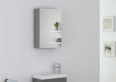 Produktbild von Badmöbel Spiegelschrank TT009 in grau
