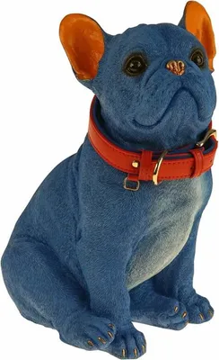 Immagine prodotto di Werner Voss figurina decorativa del cane Molly con collare, poliresina, blu, 35,5 cm, 54311
