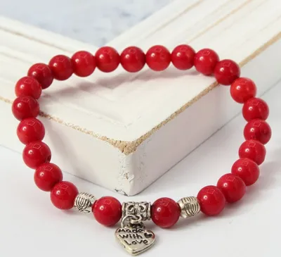 Produktbild von Edelstein Armband Geschenkidee exklusives Design Chakra Coral