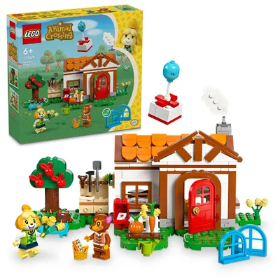 Produktbild von LEGO Animal Crossing Besuch von Melinda, kreatives Spielzeug für Kinder mit 2 Mini-Figuren aus der Videospielreihe, darunter Fatima, Merch, Geschenk für Mädchen und Jungen ab 6 Jahren 77049