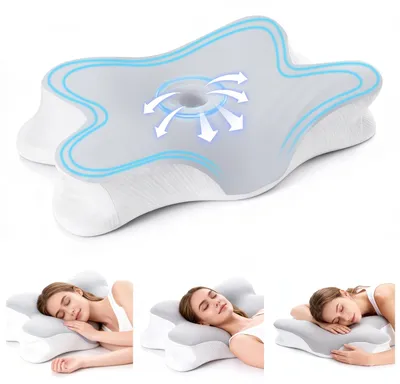 Produktbild von Ergonomisches Nackenkissen aus viskoelastischem Schaumstoff