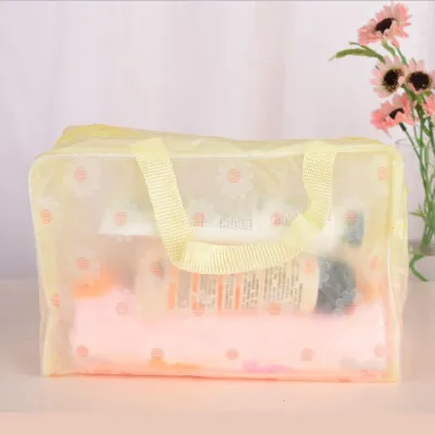Produktbild von Wasserdichte Kosmetiktasche PVC Transparentes Etui mit Reißverschluss für BadezubehörGelb
