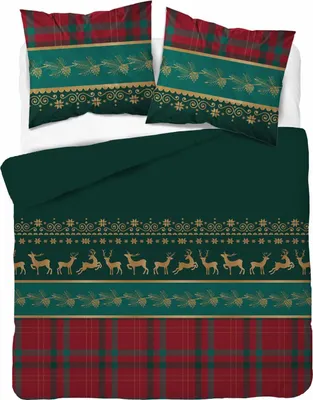 Produktbild von Bettwäsche, Flanellbettwäsche, warm, für den Winter 200x220 5620a Weihnachten, Rentier