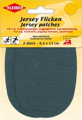Obrázok produktu pre KLEIBER 30178 KLEIBER Žehliteľná záplata z džerseju, 85 x 130 mm, tmavošedá