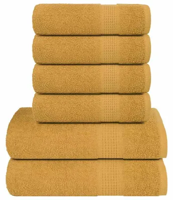 Immagine prodotto di vidaXL Set di 6 asciugamani FROGN Gold 360 g/m²