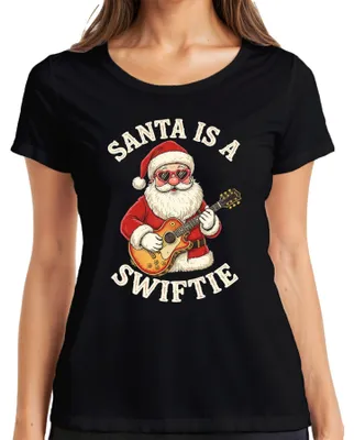 Obrázek produktu pro SANTA funny saying Christmas Swift Guitar Music Rock Dámské tričko, černá, S