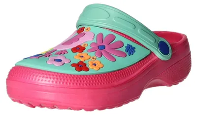 Produktbild von EVA Badeschuhe Clog MY5385-PI, superleicht, wasserabweisend mit bunten Applikationen
