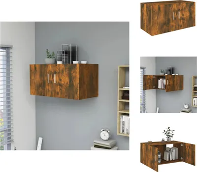 Image de vidaXL Armoire murale chêne fumé 80x39x40 cm Bois composite - étagères murales