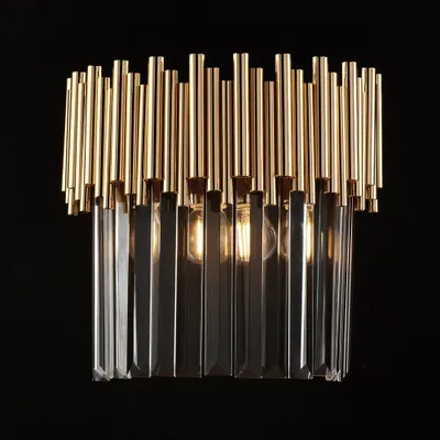 Zdjęcie produktu dla Współczesna lampa ścienna Ravel Gold 2 światła E14