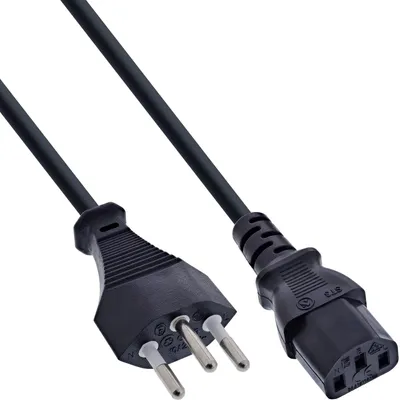 Produktbild von InLine Netzkabel, Netzstecker Schweiz auf Kaltgerätestecker C13, 3m, 3 m, Netzstecker Typ J, C13-Koppler, 250 V, 10 A