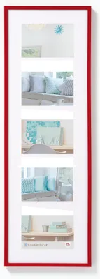 Productafbeelding van Walther Design KV515R, fotolijst voor meerdere foto's, kunststof, rood, voor wandmontage, 10 x 15 cm, rechthoekig
