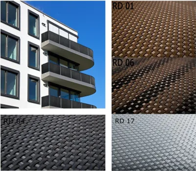 Produktbild von Polyrattan PVC Sichtschutz Matte 300x100cm Balkon Rattan Zaun Garten Windschutz, Farbe:Grau