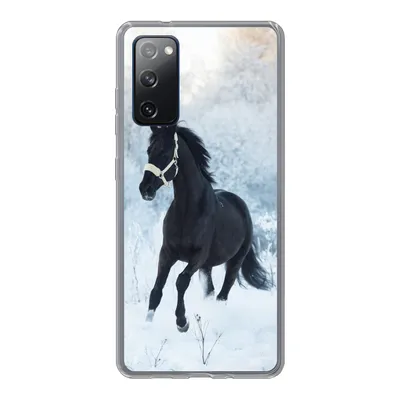 Produktbild von MuchoWow® Handyhülle Schutzhülle Hülle für Samsung Galaxy S20 FE Pferd - Schnee - Wald Silikon Softcase Handy Hülle - Abdeckung