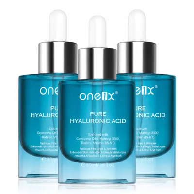 Produktbild von Gesichtsserum Hyaluronic Acid Serum Hyaluronsäure Anti Aging Anti Falten Vegan 3x 30ml