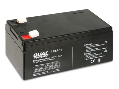 Produktbild von QUATPOWER Blei-Akkumulator LB3.3-12, 12 V-/3,3 Ah