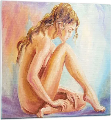Produktbild von Bilder auf glas - Einteilig - Frau Nacktheit Abgesehen von - 60x60cm - Glasbilder - Wandbilder - Bilder - Wanddekoration aus Glas - Glas Bilder - Wandbild auf Glas - GAC60x60-4174
