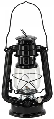 Retro Petroleumlampe aus Metall, 28 cm, mit Flammenregulierung