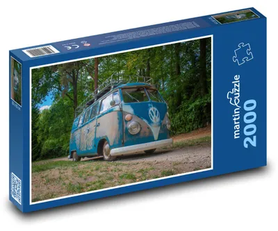 Obrázok produktu pre Puzzle 2000 Modrý retro autobus - martinpuzzle