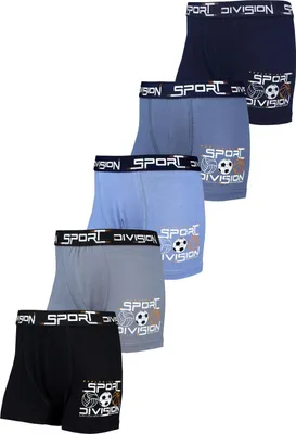 Produktbild von TupTam Jungen Boxershorts Unterhose Kinder Boxer Unterwäsche 10er Pack, Farbe: 5er Pack Sport Schwarz Grau Blau, Größe: 128-134