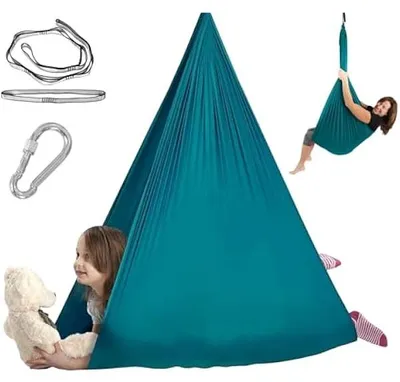 Produktbild von 150x280CM Aerial Yogatuch, Yogatuch zum Aufhängen, Yoga Hängematte Hammock Swing 200 Kg Max, Indoor Schaukel, Nest