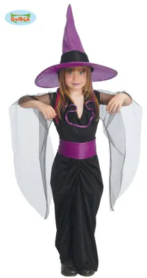 Produktbild von elegantes Kinder Hexen Kostüm Gr. 110-146, Größe:110/116