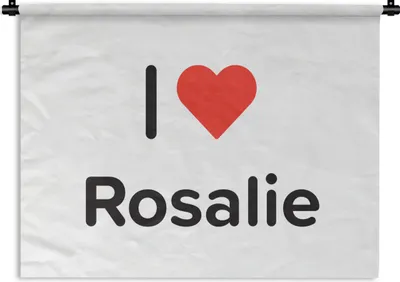 Produktbild von MuchoWow® Wandteppich Wandbehang Ich liebe - Rosalie - Mädchen 60x45 cm Tapisserie Dekoration Wandtuch - Das Schlafzimmer