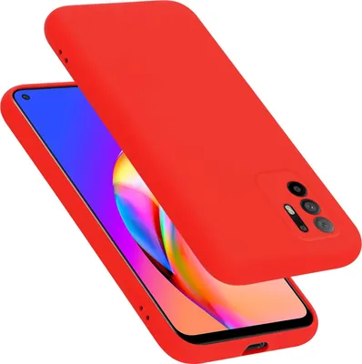Produktbild von Cadorabo Schutzhülle für Oppo A94 5G Hülle in Rot Handyhülle Case Cover TPU Etui