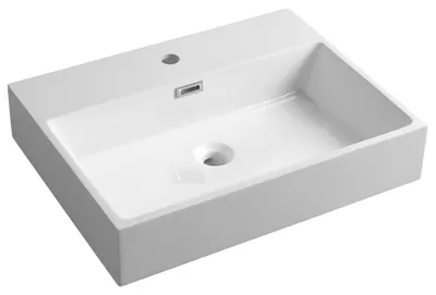 Produktbild von Sapho AQUATIC Waschbecken, Gussmarmor, 60x46cm, Weiß