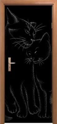 Produktbild von Türposter 80x200 cm Türaufkleber Türtapete Türfolie Klebefolie Wand Kunst Katzenliebhaber für Tattoo