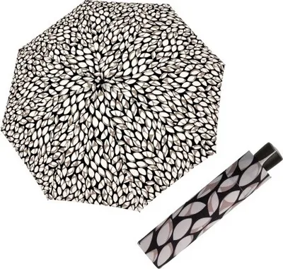 Obrázek produktu pro Doppler Fiber Mini Leaves taupe - dámský skládací deštník