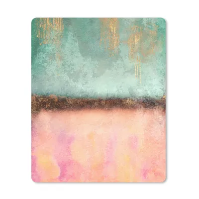 Produktbild von MuchoWow® Mauspad Mousepad Gold - Farbe - Abstrakt - Grün - Rosa 30x40 cm - Mousepads - Maus Mat - Pad - Mausunterlage - Mausmatten