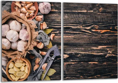 Produktbild von Herdabdeckplatten Set 2x40x52 cm Glaskeramikkochfeld Abdeckung Glas Spritzschutz, Holz Gemüse