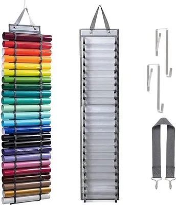 Produktbild von Famanu Vinylrollen-Organizer mit 24 Fächern - für Wärmeübertragungsfolie und Geschenkpapier