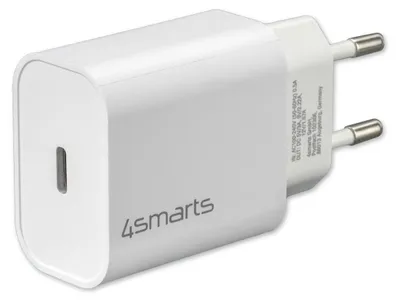 Image de 4smarts Chargeur secteur VoltPlug PD 20W Blanc Connecteur USB Type-C Charge Accessoires