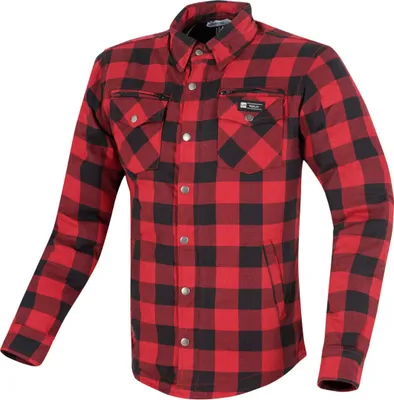 Produktbild von Merlin Madison Damen Motorrad Hemd, rot/schwarz, L
