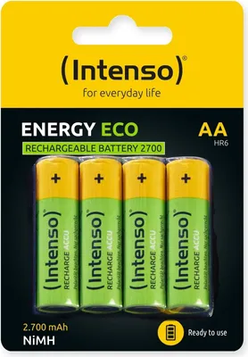 Image de Intenso 7505624 Pile domestique Batterie rechargeable AA nickel-métal hydrure (NiMH) (7505624)
