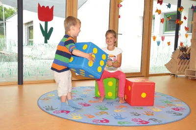 Produktbild von EDUPLAY 110240 Soft Würfel 30 x 30 x 30 cm, blau