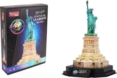 Produktbild von Leuchtendes 3D-Puzzle - Freiheitsstatue - Bausatz - EXPLORA - 79 Teile - ab 8 Jahren