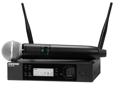 Zdjęcie produktu dla Kompletny cyfrowy system bezprzewodowy Shure GLXD24R+/SM58