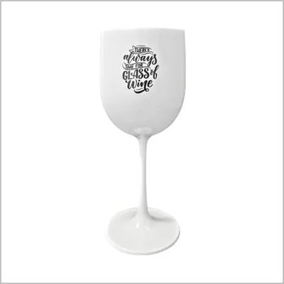 Immagine prodotto di Bicchieri da vino infrangibili - Plastica bianca - 48 cl