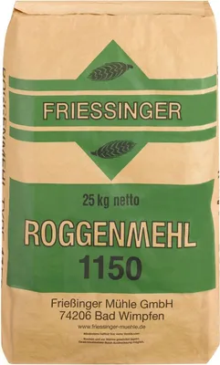 Produktbild von BIELMEIER Roggenmehl T1150 25kg Friessinger