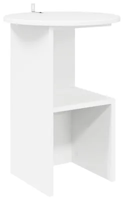 Produktbild von Beistelltisch Weiß Ø 39,5 x 55 cm Holzwerkstoff - Couchtische DE1638